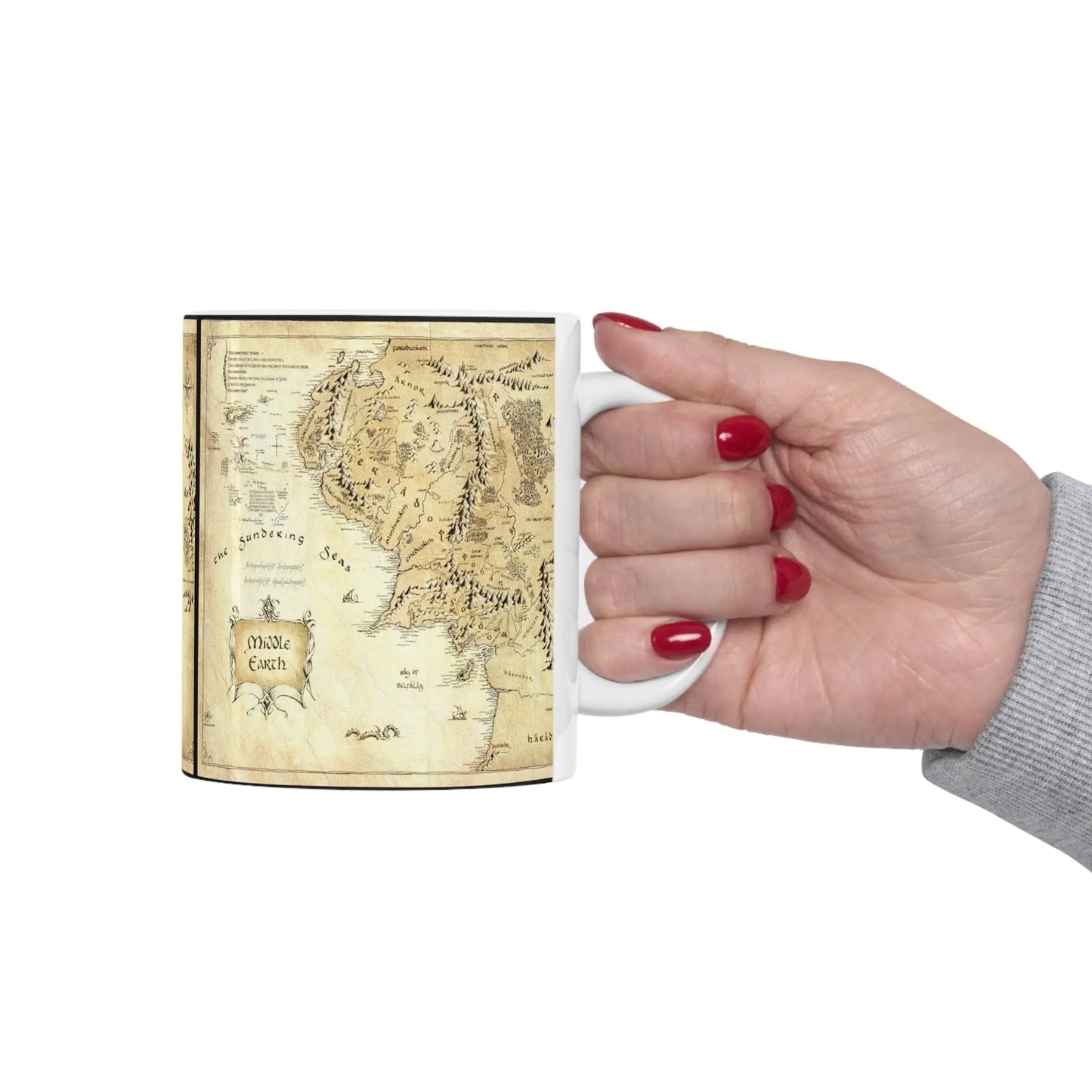 Middle-Earth Map LOTR Ceramic Mug 11oz - Geek House Creations
