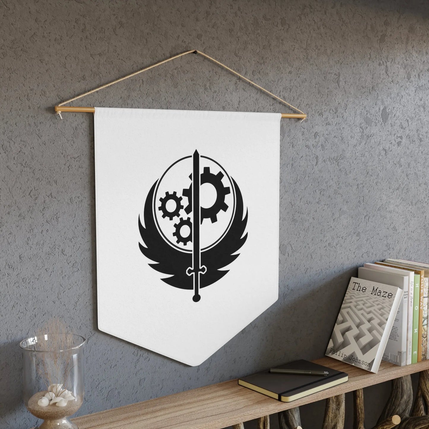 Fallout Brotherhood of Steel Pennant Flag - Geek House Creations