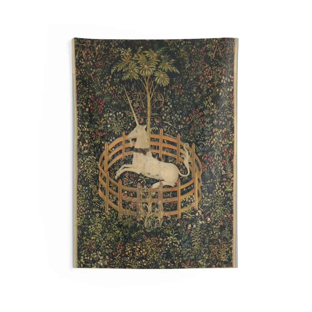 Unicorn In Captivity Indoor Wall Tapestries - Geek House Creations