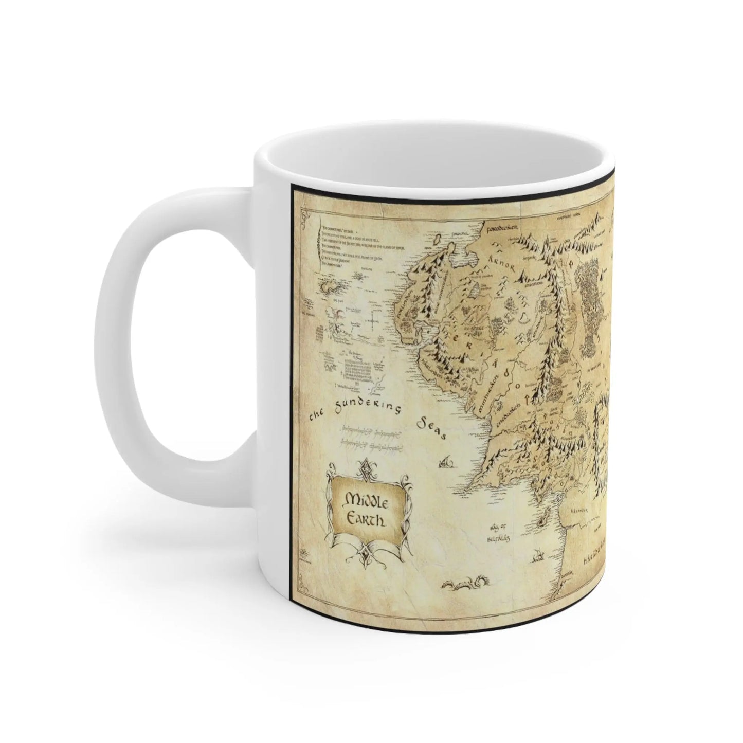 Middle-Earth Map LOTR Ceramic Mug 11oz - Geek House Creations