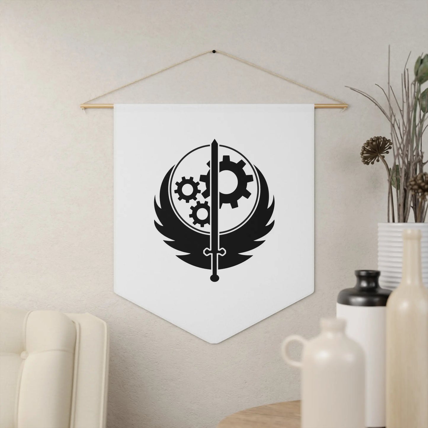 Fallout Brotherhood of Steel Pennant Flag - Geek House Creations