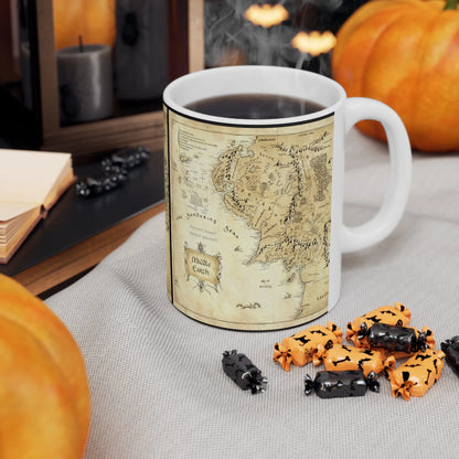 Middle-Earth Map LOTR Ceramic Mug 11oz - Geek House Creations