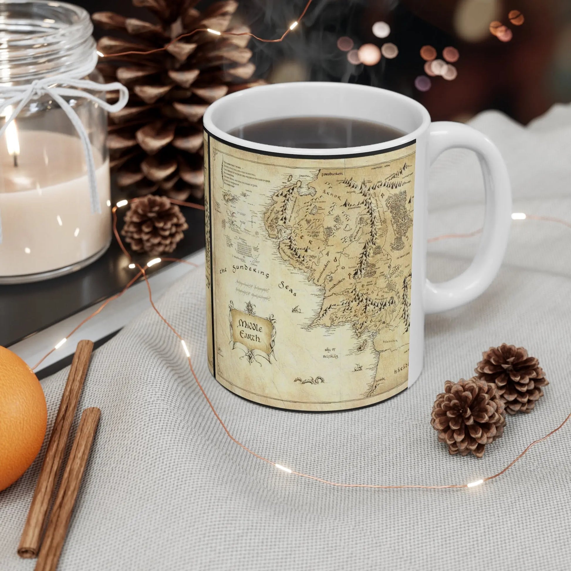 Middle-Earth Map LOTR Ceramic Mug 11oz - Geek House Creations