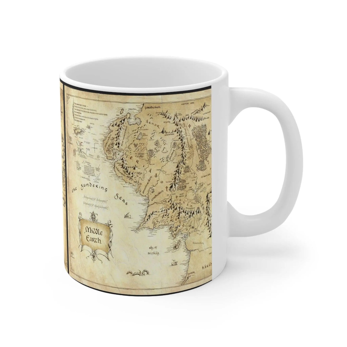 Middle-Earth Map LOTR Ceramic Mug 11oz - Geek House Creations