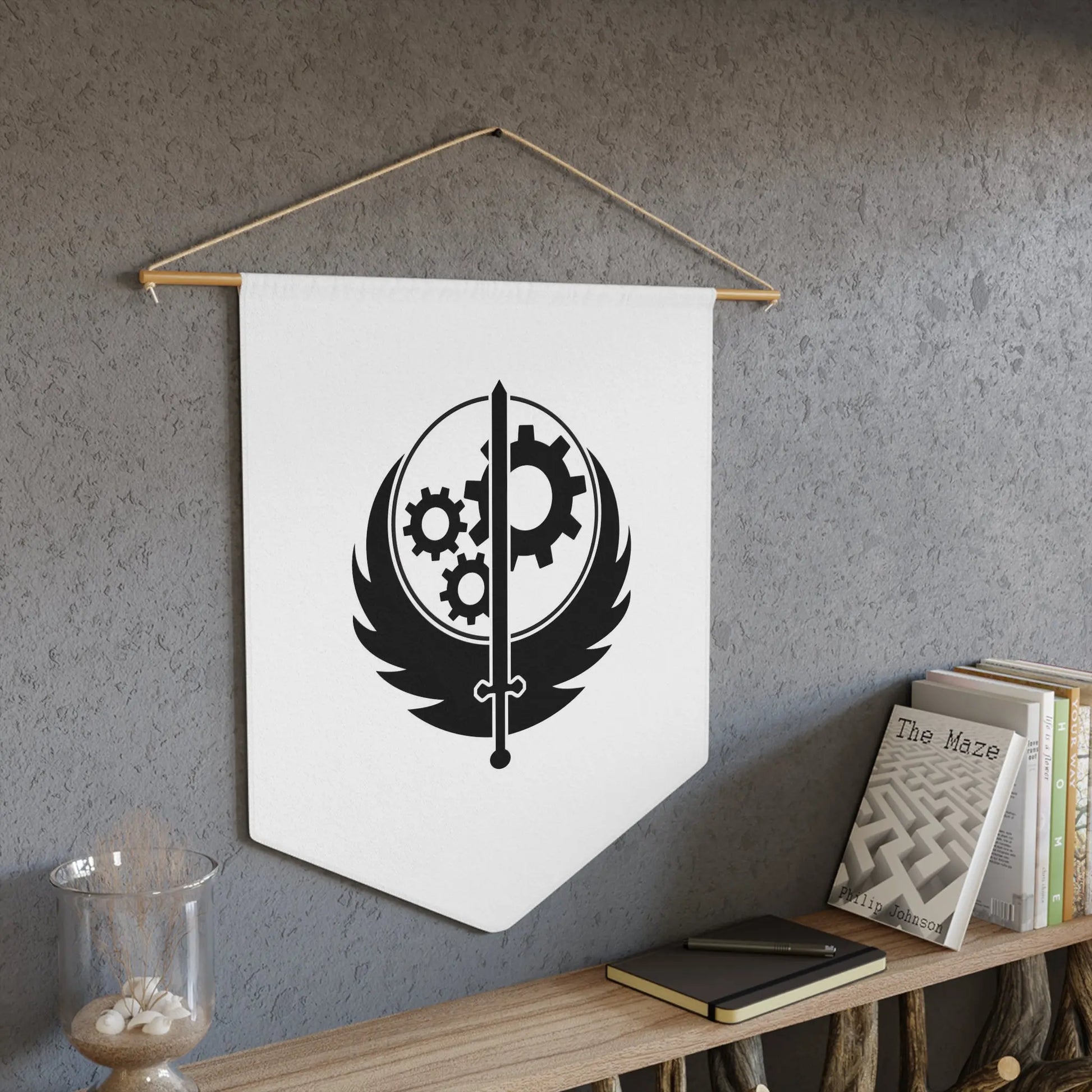 Fallout Brotherhood of Steel Pennant Flag - Geek House Creations
