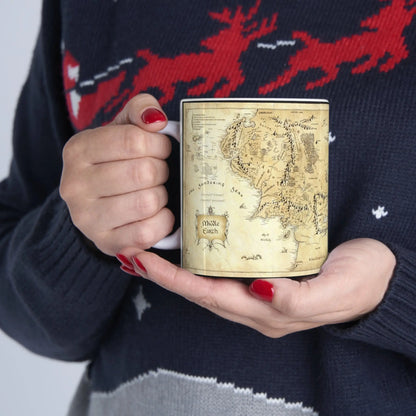 Middle-Earth Map LOTR Ceramic Mug 11oz - Geek House Creations