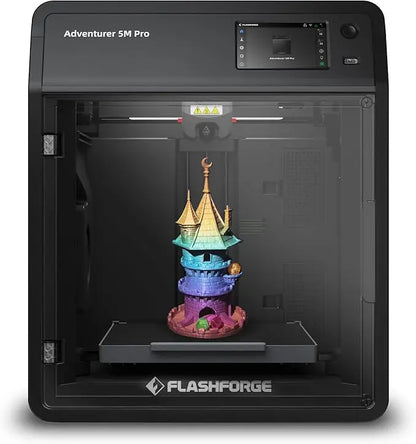 FLASHFORGE Adventurer 5M Pro 3D Printer with 1 Click Auto Printing System, 600mm/s High-Speed, Quick Detachable 280°C Nozzle, Core XY All-Metal Structure, Multi-Functional 220x220x220mm 3D Printer - Geek House Creations