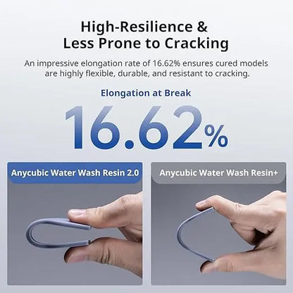 ANYCUBIC Water Washable 3D Printer Resin 2.0, 405nm High Precision 3D Resin, Low Shrinkage Photopolymer Resin for 4K/8K/12K Capable LCD DLP Resin 3D Printer (Grey + Grey, 2000g) - Geek House Creations