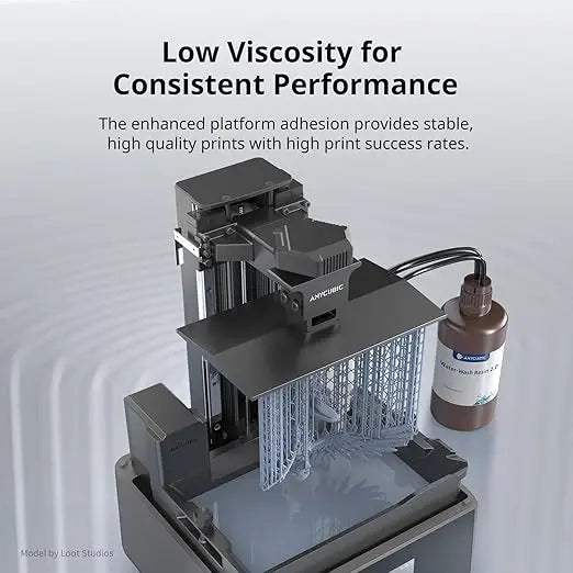 ANYCUBIC Water Washable 3D Printer Resin 2.0, 405nm High Precision 3D Resin, Low Shrinkage Photopolymer Resin for 4K/8K/12K Capable LCD DLP Resin 3D Printer (Grey + Grey, 2000g) - Geek House Creations