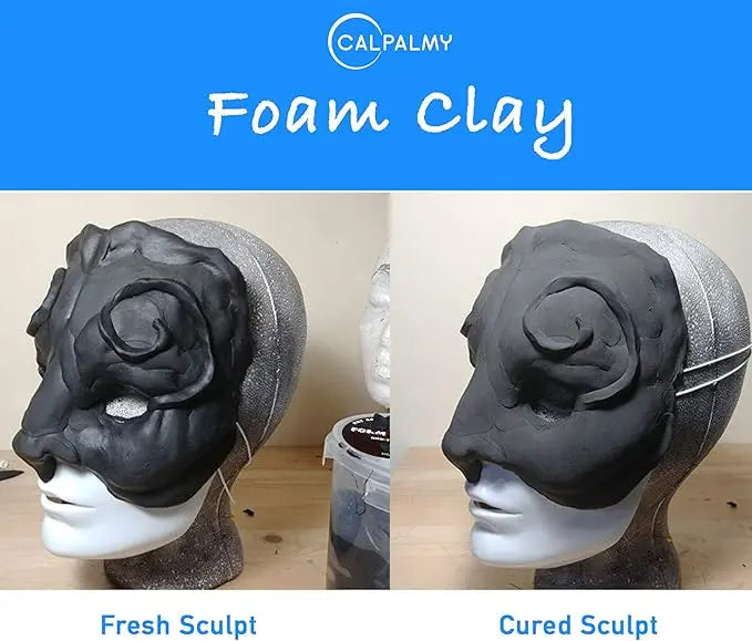 Moldable Cosplay Foam Clay (Black) – High Density and Hiqh Quality for Intricate Designs | Air Dries to Perfection for Cutting with a Knife or Rotary Tool, Sanding or Shaping - Geek House Creations