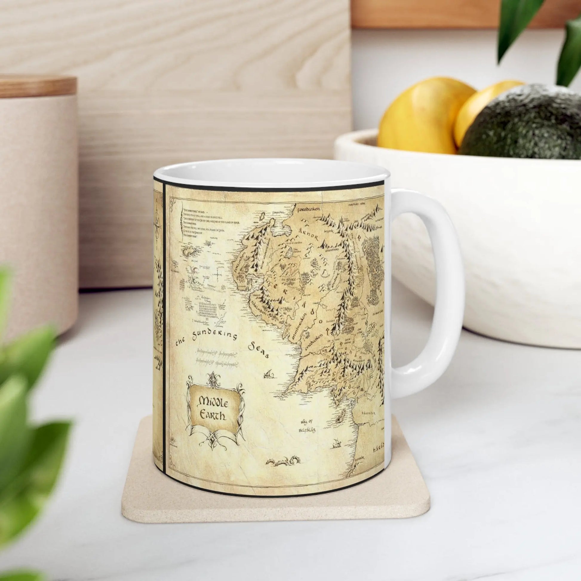 Middle-Earth Map LOTR Ceramic Mug 11oz - Geek House Creations