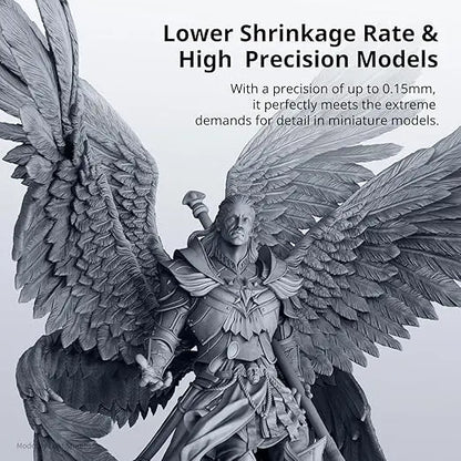 ANYCUBIC Water Washable 3D Printer Resin 2.0, 405nm High Precision 3D Resin, Low Shrinkage Photopolymer Resin for 4K/8K/12K Capable LCD DLP Resin 3D Printer (Grey + Grey, 2000g) - Geek House Creations