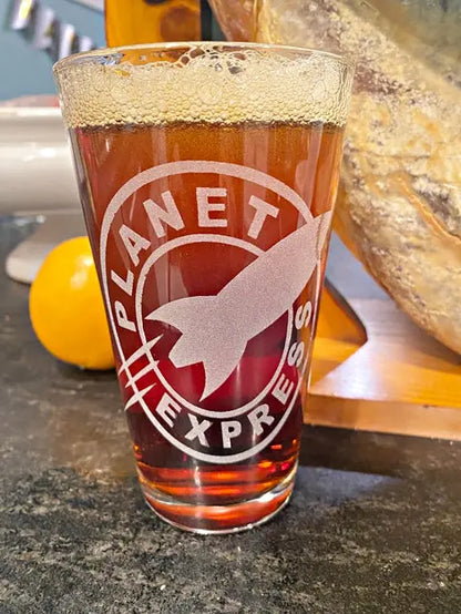 Planet Express Futurama Beer Pub Pint Glass - Geek House Creations