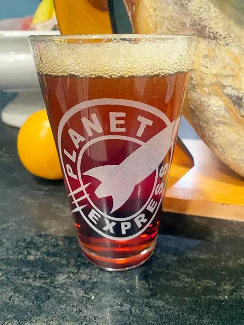 Planet Express Futurama Beer Pub Pint Glass - Geek House Creations