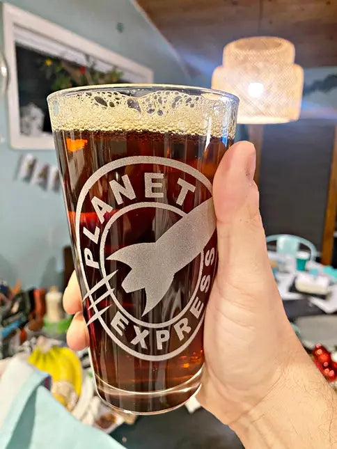 Planet Express Futurama Beer Pub Pint Glass - Geek House Creations