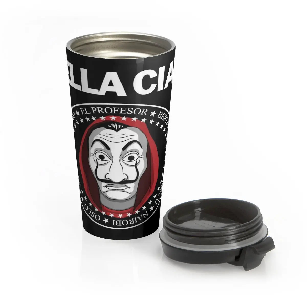 Bella Ciao Money Heist Stainless Steel Travel Mug - Geek House Creations