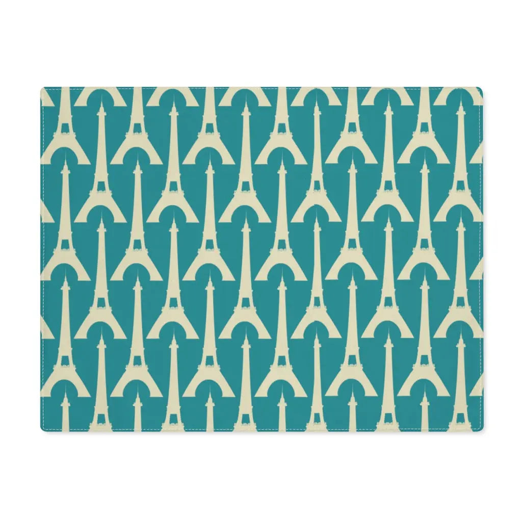 Eiffel Tower Paris Inspired Placemat, Turquoise - Geek House Creations