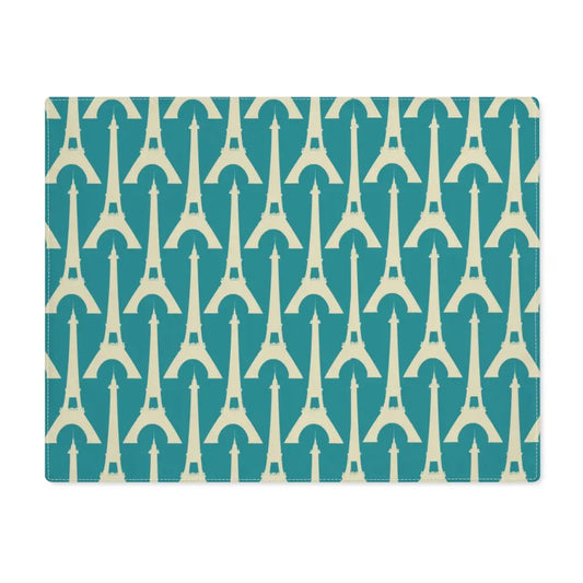 Eiffel Tower Paris Inspired Placemat, Turquoise - Geek House Creations