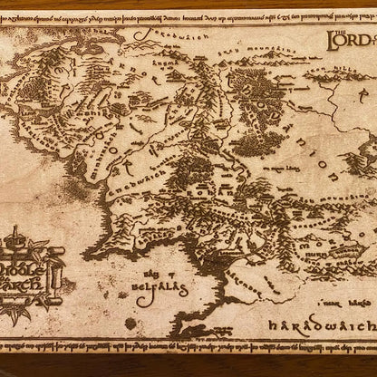 Middle-Earth Map LOTR Wall Art, woodwork - Geek House Creations