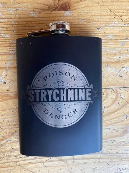 Vintage Poison Stainless Steel hip flask - Geek House Creations