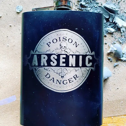 Vintage Poison Stainless Steel hip flask - Geek House Creations