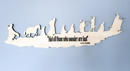 Lord of the Rings Fellowship and The Hobbit Silhouette Wall Art, woodwork - Geek House Creations