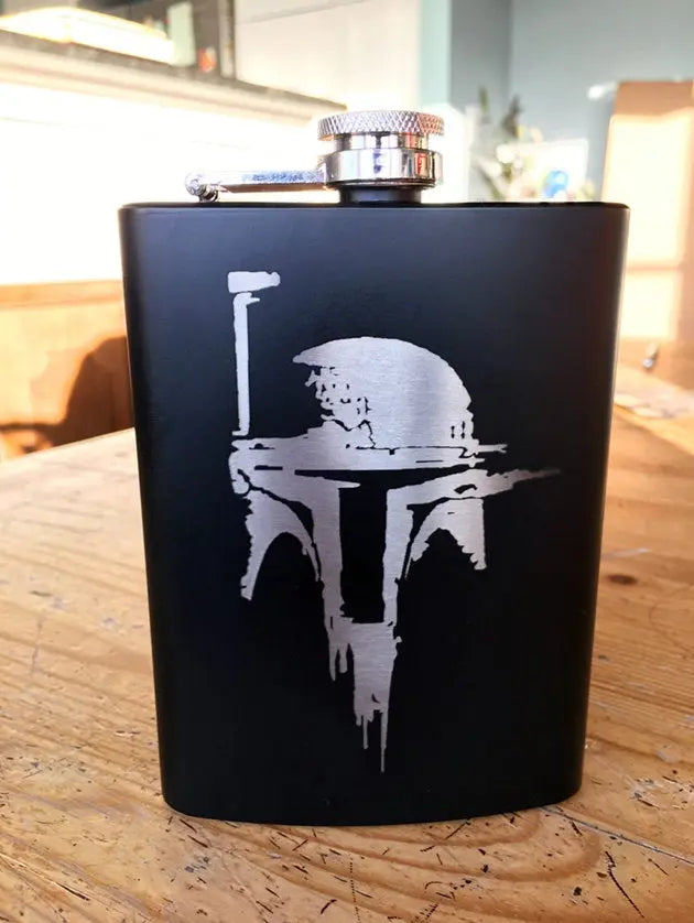 Mandalorian Stainless Steel hip flask - Geek House Creations