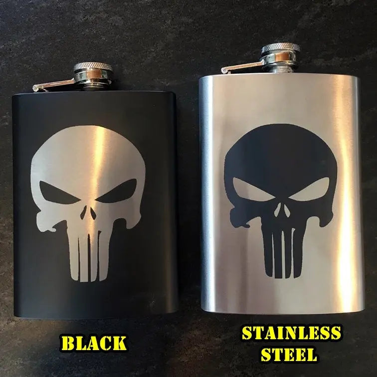 Punisher Stainless Steel hip flask - Geek House Creations