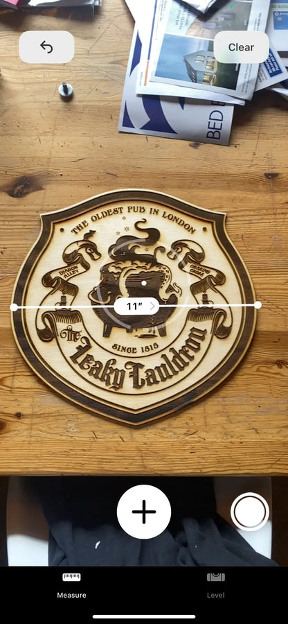 Leaky Cauldron Wall Art, woodwork pyrography - Geek House Creations