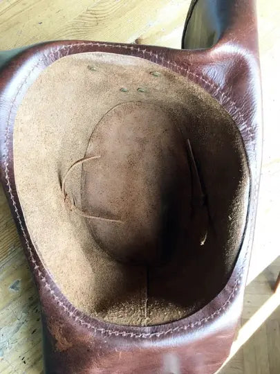 Real Leather Pirate tricorn hat with skull and crossbones - Geek House Creations