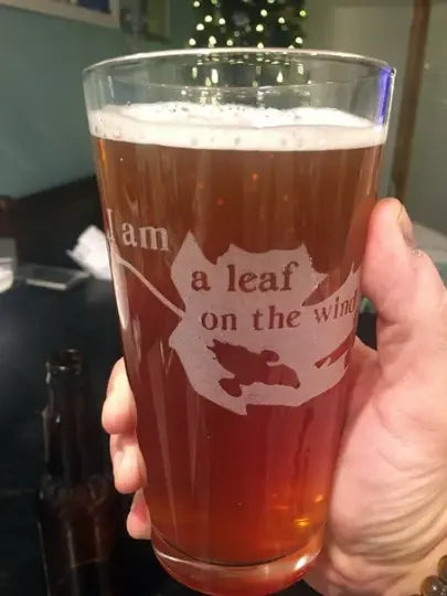 I am a leaf in the wind Pint Glass, Firefly Serenity fandom - Geek House Creations