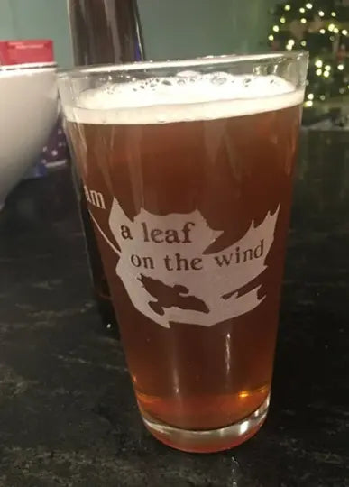 I am a leaf in the wind Pint Glass, Firefly Serenity fandom - Geek House Creations