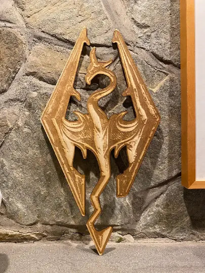 Elder Scrolls Skyrim Dragon Wall Art - Geek House Creations