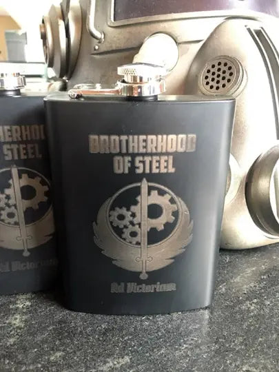 Fallout Brotherhood of Steel Stainless Steel flask - Geek House Creations