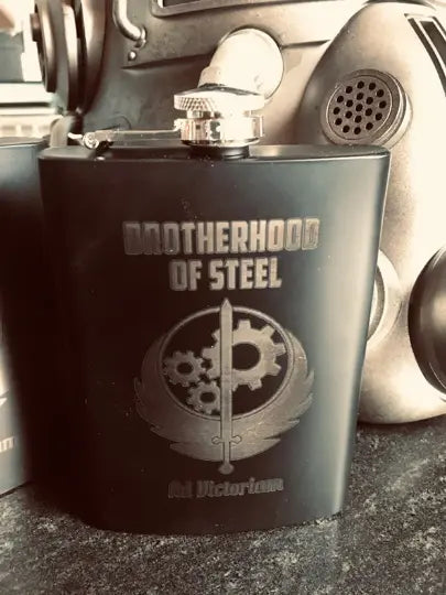 Fallout Brotherhood of Steel Stainless Steel flask - Geek House Creations