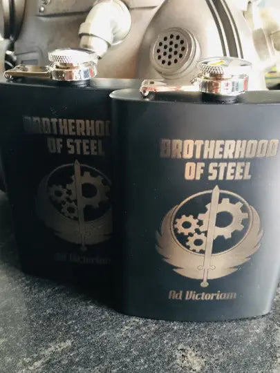 Fallout Brotherhood of Steel Stainless Steel flask - Geek House Creations
