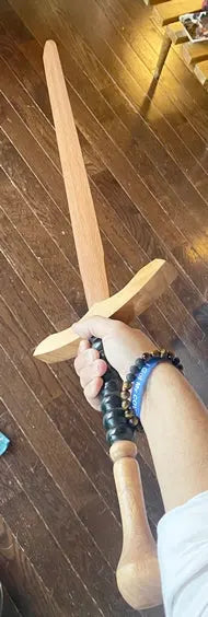 Wooden Two Handed Long Sword - Geek House Creations
